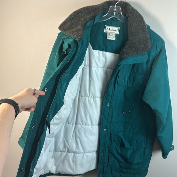 L.L.Bean Vintage Green Primaloft Down Jacket Size XLP - Picture 3 of 16